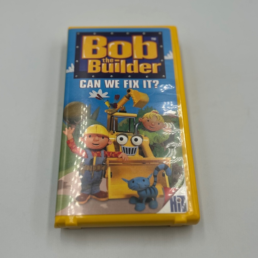Bob the Builder Can We Fix It? VHS Yellow Case HIT Lyrick Studios 2001 24101